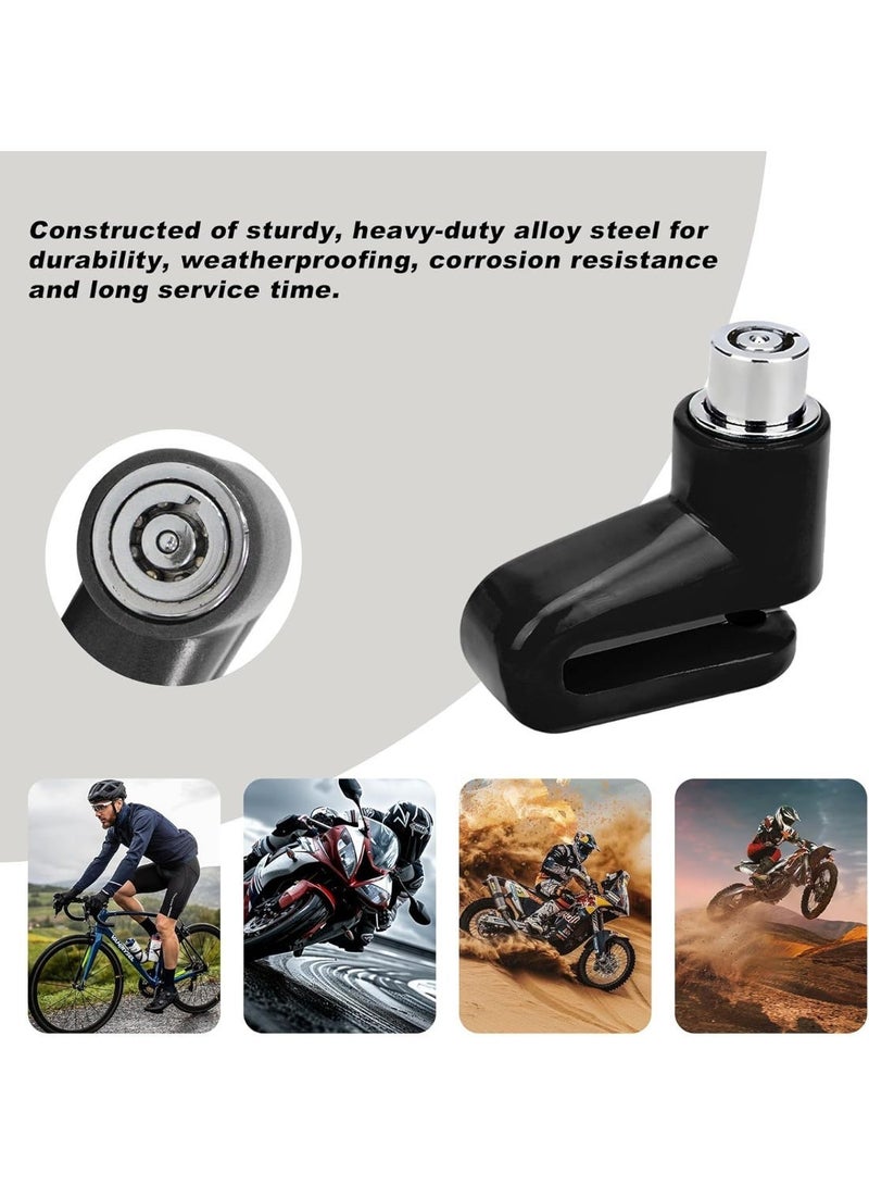 2 PCS Motorcycle Disc Brake Lock, Motorcycle Bike Anti-Theft Wheel Disc Brake Lock, Mountain Road Bike Padlock with Keys - Image 3