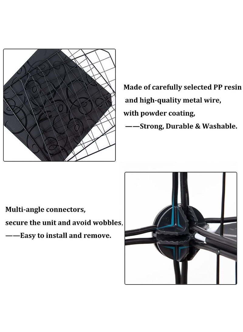 Large Cat Cage Enclosure Indoor DIY Cat Playpen Detachable Metal Wire Kennels Crate Large Exercise Place Ideal for 1-3 Cat - Image 5