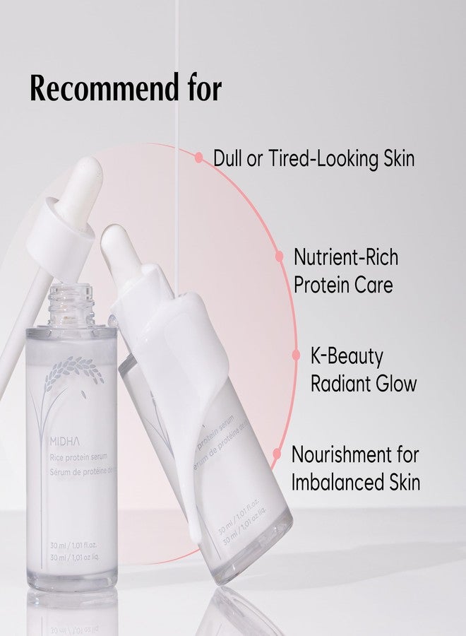 MIDHA Rice Protein Serum, 1.01fl.oz/30ml, Deep hydration, Moisture balance, Firm elasticity, Skin barrier support, Ceramide skincare, Non-greasy finish, Smooth and hydrated, vegan - Image 3