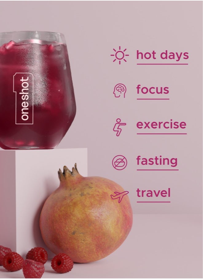 oneshot - Electrolyte Hydration Supplement Rumman Twist 14 Sticks No Sugar No Junk No After Taste - Image 1