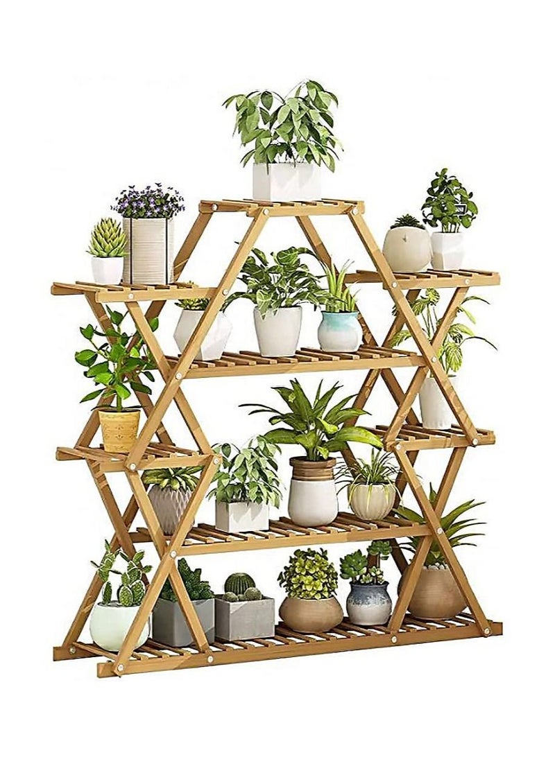 Dubkart Multi-Tiers Bamboo Plant Flower Stand Rack - Image 1