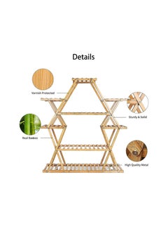 دوبكارت حامل زهور نبات الخيزران متعدد الطبقات  - Image 3