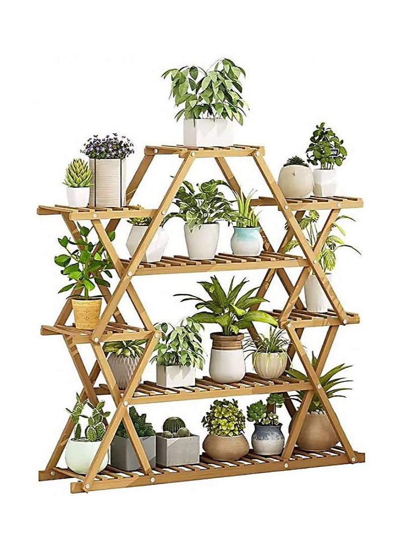 Dubkart Multi-Tiers Bamboo Plant Flower Stand Rack - Image 2