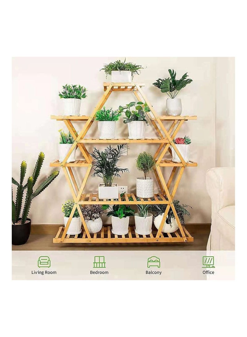 Dubkart Multi-Tiers Bamboo Plant Flower Stand Rack - Image 5