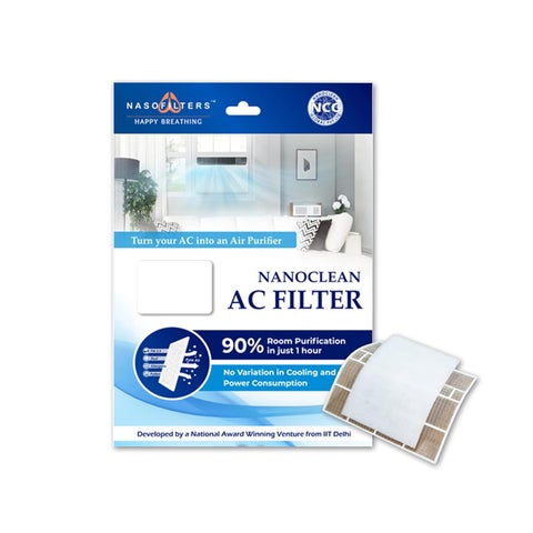 NANOCLEAN AC Filter with Nanofiber Technology for Removing Dust Compatible with Window and Split AC Pack 2