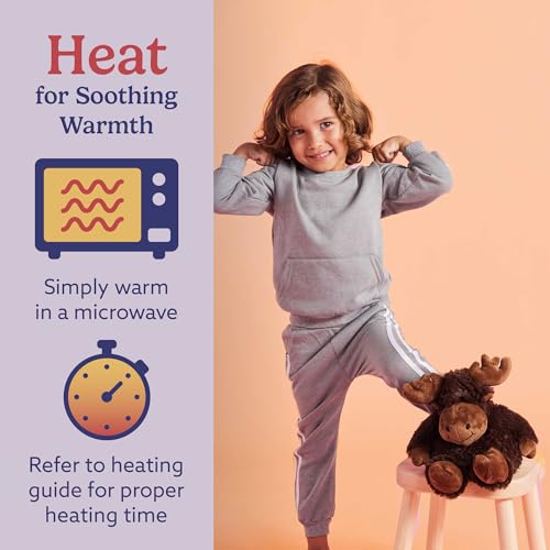 warmies Microwavable & Weighted Stuffed Animals, Moose - Heated Stuffed Animal Plushie for Warmth & Comfort - Cute Soft Plush Toys for Adults & Children (Boys, Girls, Babies & Toddlers) - Image 4