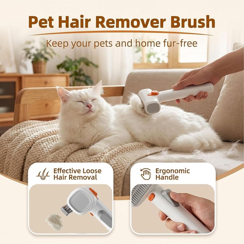 2 In 1 Pet Self Detangling And Grooming Comb Undercoat Rake Deshedding Brush For Dogs Short Long Hair Removes Mats Tangles Loose Fur 1Pcs - Image 4