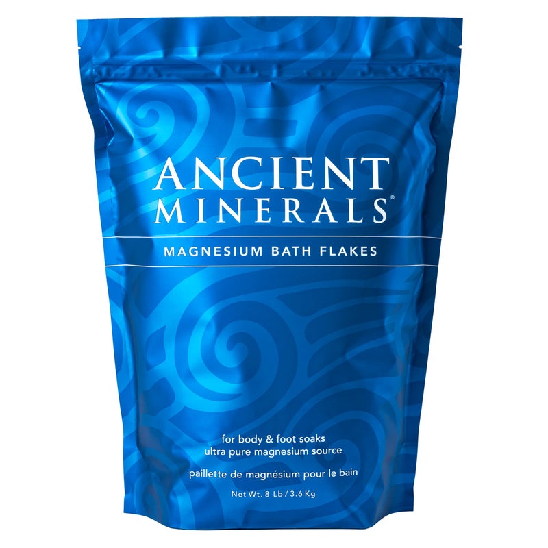 Ancient Minerals Magnesium Bath Flakes â€“ Pure Zechstein Magnesium Chloride for Soaking and Whole-Body Replenishment, 8 lb Bag - Image 1