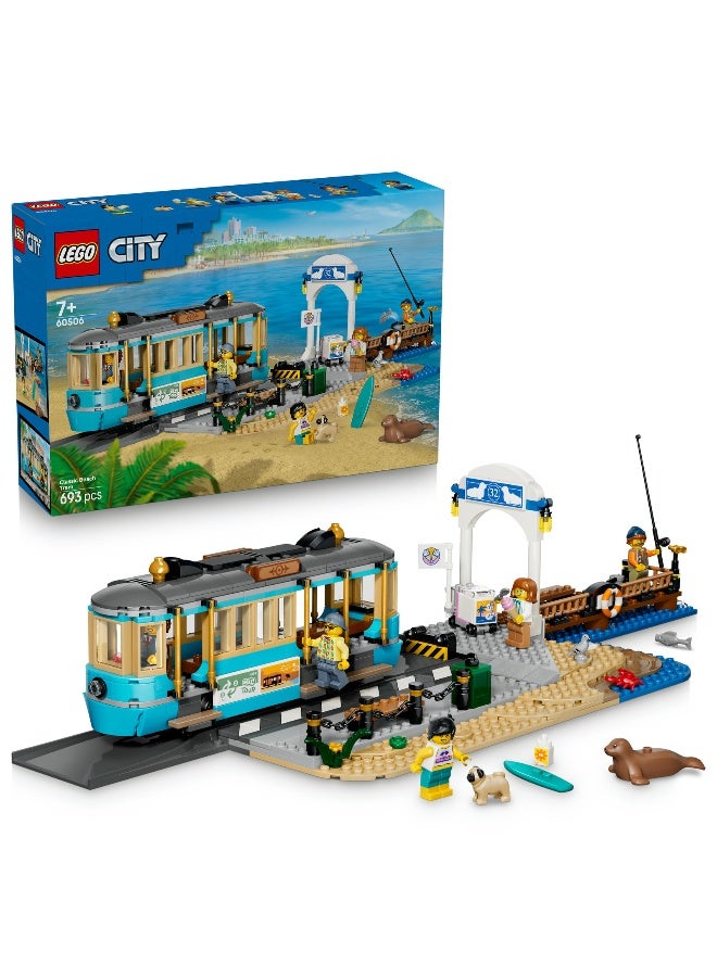 LEGO City Classic Beach Streetcar 60506 Building Toy Set (575 Pieces) - Image 1