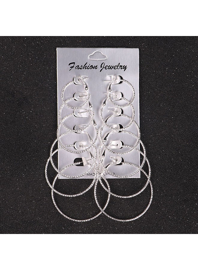 NIBEMINENT 6 Pairs Vintage Big Circle Hoops  - Image 3