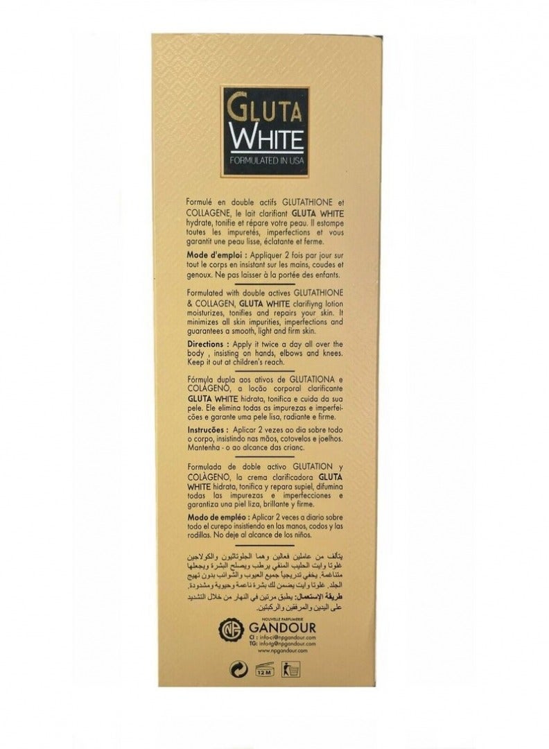 Gluta White Glutathione & Collagen Whitening Body Lotion 250ml - Image 3