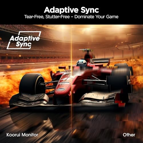 KOORUI 27'' 240Hz Gaming Monitor, Fast VA,1ms FHD 1080p, 95% DCI-P3 Adaptive Sync,DisplayPort 1.4 HDMI 2.0, Xbox PS5 Switch Ready, VESA, Tilt, Black, GN02 - Image 3
