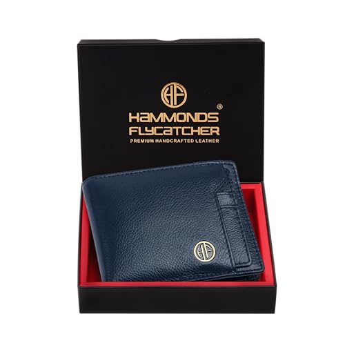 HAMMONDS FLYCATCHER Wallet for Men Leather Original, Mens Wallet, Leather Wallets for Men Stylish, Bi-Fold Wallets for Man, 6 Card Slots, Easy Access Card Slots, Coin Pocket, Mens Gift, Prussian Blue - Image 1