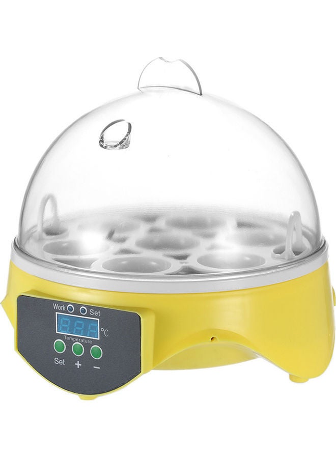 NIBEMINENT 7-Eggs Automatic Egg Incubator Machine Yellow/Transparent - Image 1