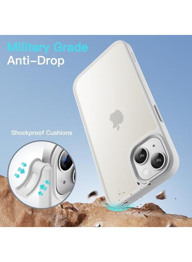 Jetech Matte Case For Iphone 14 Plus 6.7 Inch Shockproof Military Grade Drop Protection Frosted Translucent Back Phone Cover Anti Fingerprint Starlight - Image 3