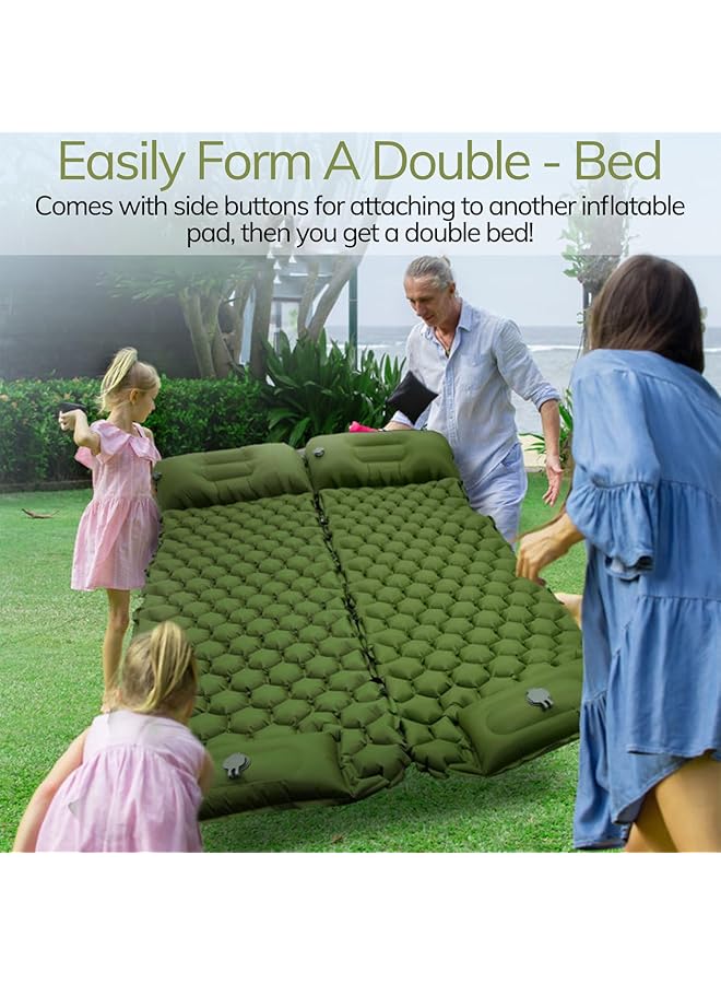 Generic Camping Sleeping Pad Ultralight Inflatable Sleeping Pad Durable Waterproof Camping Air Mattress With Pillow And Built In Pump Suitable For Camping Backpacking Traveling Hiking  - Image 5