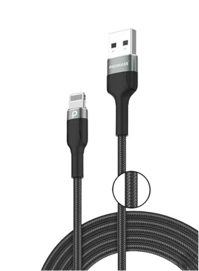 PROMASS Fast Braided Charging Cable from Promass, Certified 1 Meter Length, USB A to Lightning Port, Compatible with iPhone 14 Pro/14 Pro Max/14/14 Plus/13/12/11/X/8/7 - Image 1