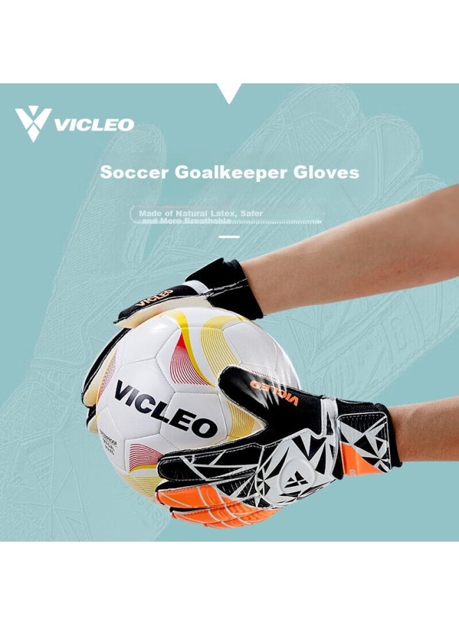 VICLeO قفازات حارس مرمى Vicelio، كرة القدم، للبالغين والأطفال، واقي معصم مكثف، للتدريب والمنافسة، قفازات حارس مرمى غير قابلة للانزلاق، 15101، المقاس 9 - Image 1