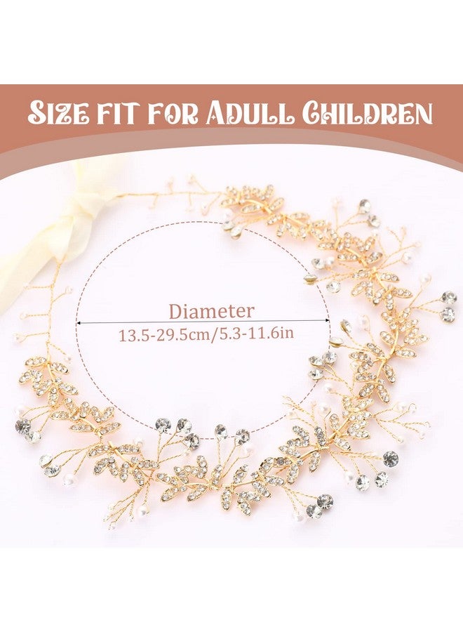 Sliverdew Flower Girl Headpiece Bridal Wedding Rhinestone Hair Accessories For Wedding Gold Crystal Headpiece Crystal Headband Pearl Hair Jewelry Wedding Hairband Princess Headpiece - Image 5
