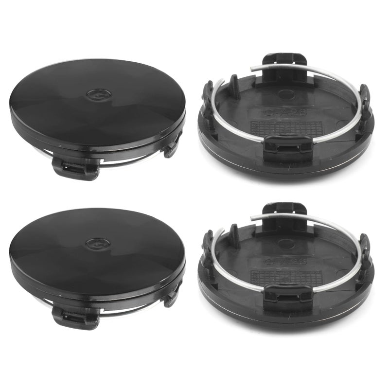 Rheedal 4Pcs 59MM232Inch Center Caps for Hyundai Benz Wheel Rim Replacement 5296038300 529603K210 529603K250 Hub Cap Gloss Black Out 59mm232in Inner 56mm22in - Image 2