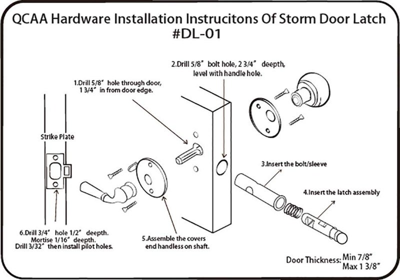 Qcaa Solid Brass Storm Door Latch Polished Brass Made In Taiwan 1 Pack - Image 4