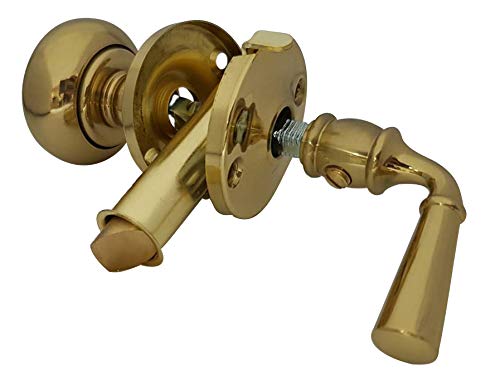 Qcaa Solid Brass Storm Door Latch Polished Brass Made In Taiwan 1 Pack - Image 1