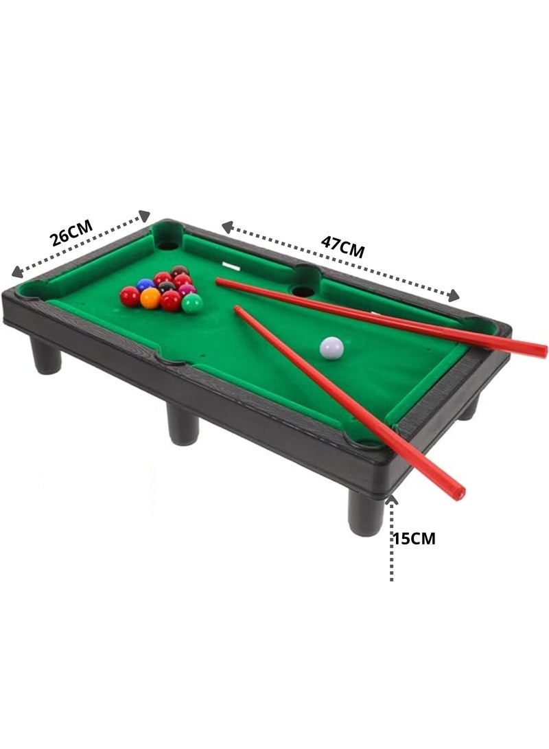 لعبة طاولة بلياردو طاولة العاب كلاسيكية محمولة لعبة داخلية وخارجية للاطفال مجموعة العاب تفاعلية للمنزل وحملها اثناء السفر مع مثلث للكرات - Image 4