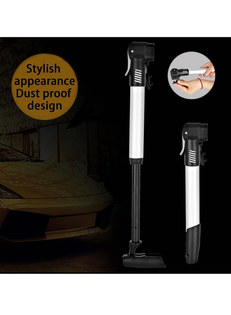 SYOSI مضخة دراجة، مضخات دراجات مصنوعة من سبائك الألمنيوم الصغيرة، مضخة دراجة للكرة، دوائر السباحة، الدراجات، الدراجات النارية - Image 3