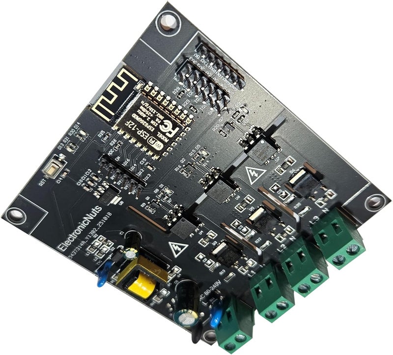 ElectronicNuts Wi-Fi 3 Channel Light Voltage ON/Off Controller/Sequencer/Chaser Noiseless Quite Controllable by WiFi / ESP8266, Compatible AC Voltage 100V-240V 50/60HZ Output Expandable. - Image 3