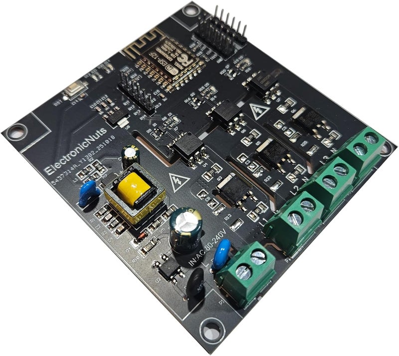 ElectronicNuts Wi-Fi 3 Channel Light Voltage ON/Off Controller/Sequencer/Chaser Noiseless Quite Controllable by WiFi / ESP8266, Compatible AC Voltage 100V-240V 50/60HZ Output Expandable. - Image 1