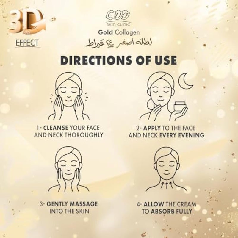 Eva Skin Clinic Anti-Ageing Gold Collagen Anti-Wrinkle Cream 50 ml - Image 5