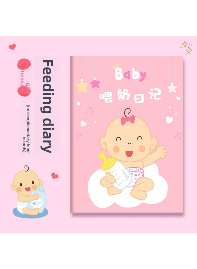 Children's Height And Weight Record Book Daily Nursing Diet Notebook Souvenir Book Nursing File Nursing Diary Book-Color:Nursing Diary Female Treasure (no Complementary Food Records)  - Image 1