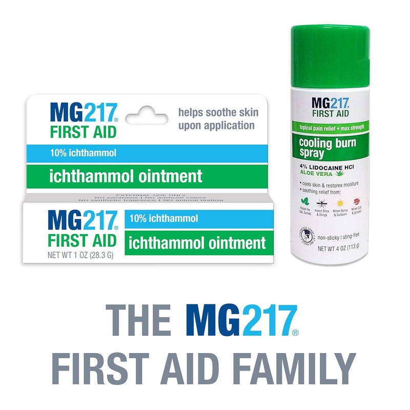 MG217 رذاذ حرق تبريد مسكن للألم بقوة قصوى، تخفيف سريع لحروق الشمس، الحروق الطفيفة، الجروح، الخدوش، لدغات الحشرات، تخدير، تبريد، وتخفيف مرطب، خالي من القسوة، 4 أونصات - Image 3