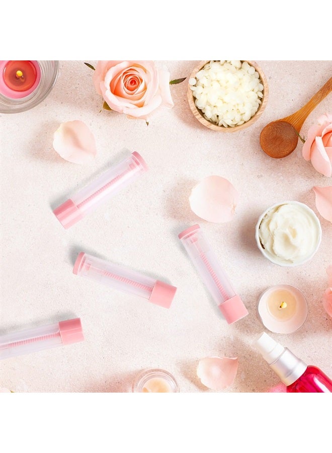 LotFancy أنابيب بلسم الشفاه فارغة، 100 قطعة 5.5 مل (3/16 أونصة)، حاويات بلسم شفاه شفافة مع أغطية وردية، خالية من BPA وغير قابلة للتسرب، قابلة لإعادة التعبئة - Image 2