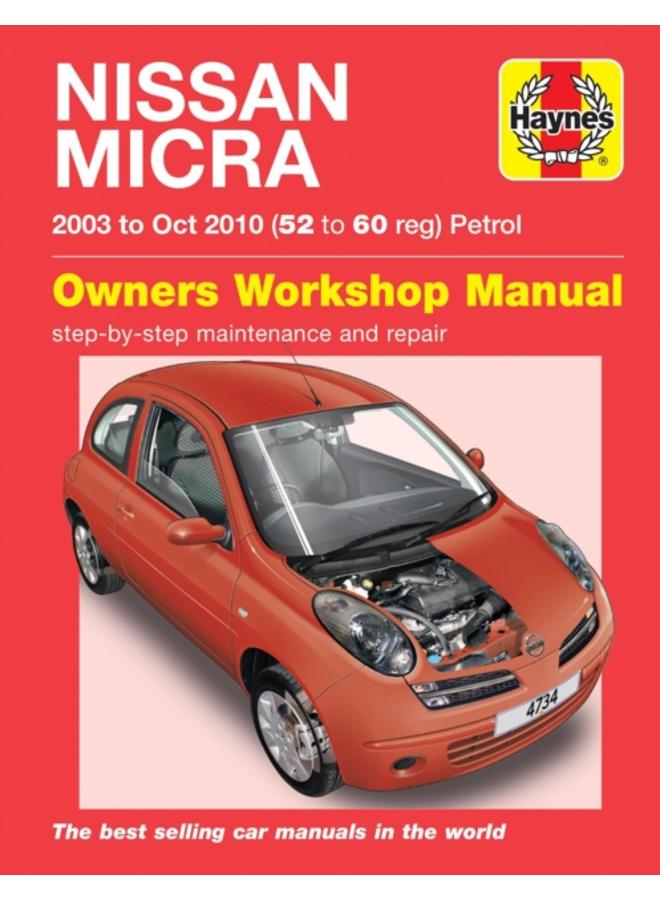 Nissan Micra (03 - Oct 10) Haynes Repair Manual : 45202