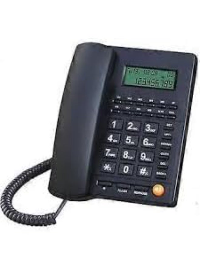 Peaktel T219CID Corded Telephone with Speakerphone, LCD Display, Memory Storage