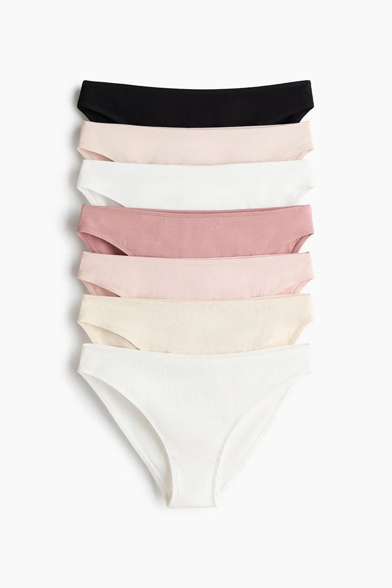اتش اند ام سروال بكيني brief من القطن - عبوة من 7 قطع