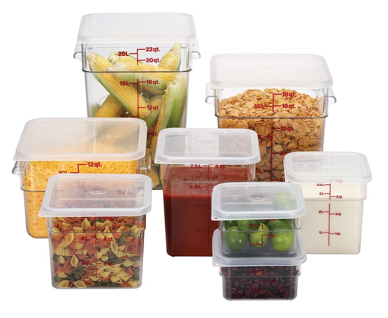 Cambro Food Storage Container - Classic Series Square - 2 QT (Quart) - Commercial Grade for Food Prep (Clear) - Image 5