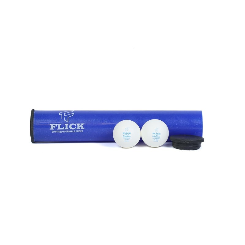 FLICK Table Tennis Ball Box/Rubber Roller: Effortlessly Roll and Safely Store 6 Balls for Convenient Play and Storage - Your Ultimate Table Tennis Companion- 6 Balls (Blue) - Image 1