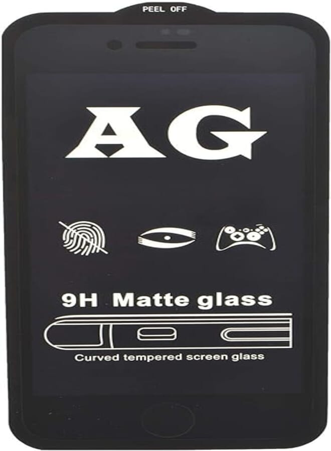 AG 9H Screen Protector Curved Blue Glass Anti-scratch For Apple iphone 7 4.7 Inch - Black