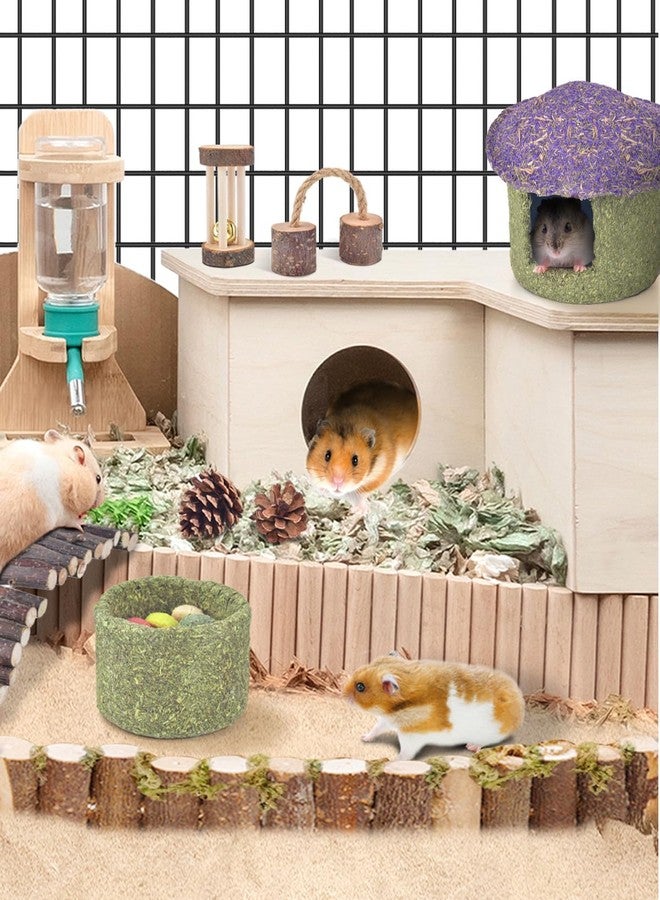 ERKOON Hamster Chew Bowl and Hideout Timothy Hay Edible Treats for Small Hamster Mice Rat Small Pets (Medium) - Image 5