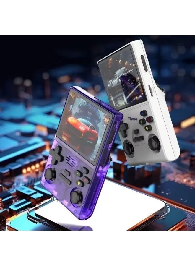 Gulf Trend M18 Pro Retro Games Console 3.5 Inch Screen Portable Handheld Gaming Console with Linux System, 64GB Storage, Classic Arcade Video Games, Rechargeable Battery, Pocket Game Player for Kids & Adults, Retro Entertainment Device for Travel, Home Gaming & Outdoor Fun White - Image 3