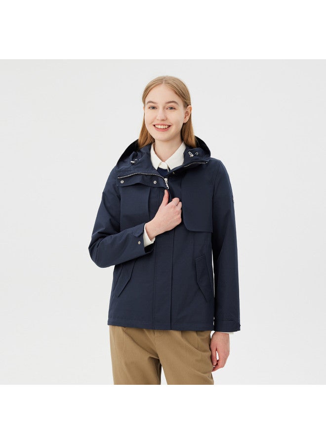 Hush Puppies Outdoor Casual Hooded Waist-cinching Women's Jacket For Spring And Autumn - Image 3