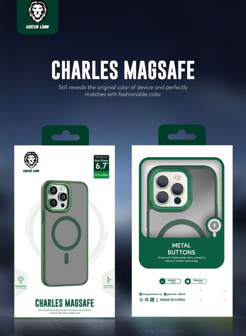 Green Lion Charles Magsafe Case for iPhone 14 Pro Max ( 6.7" ) - Blue - Image 5