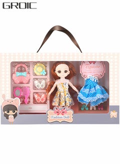 GROIC Fashion Doll Little  Girl Doll Set, Doll Clothes and Accessories Fashion Clothes Sets, Including Wardrobe, Dress, Shoes, bag, hat and Other Accessories  - Image 1