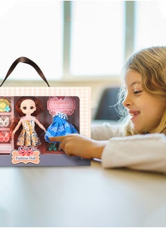 GROIC Fashion Doll Little  Girl Doll Set, Doll Clothes and Accessories Fashion Clothes Sets, Including Wardrobe, Dress, Shoes, bag, hat and Other Accessories  - Image 4