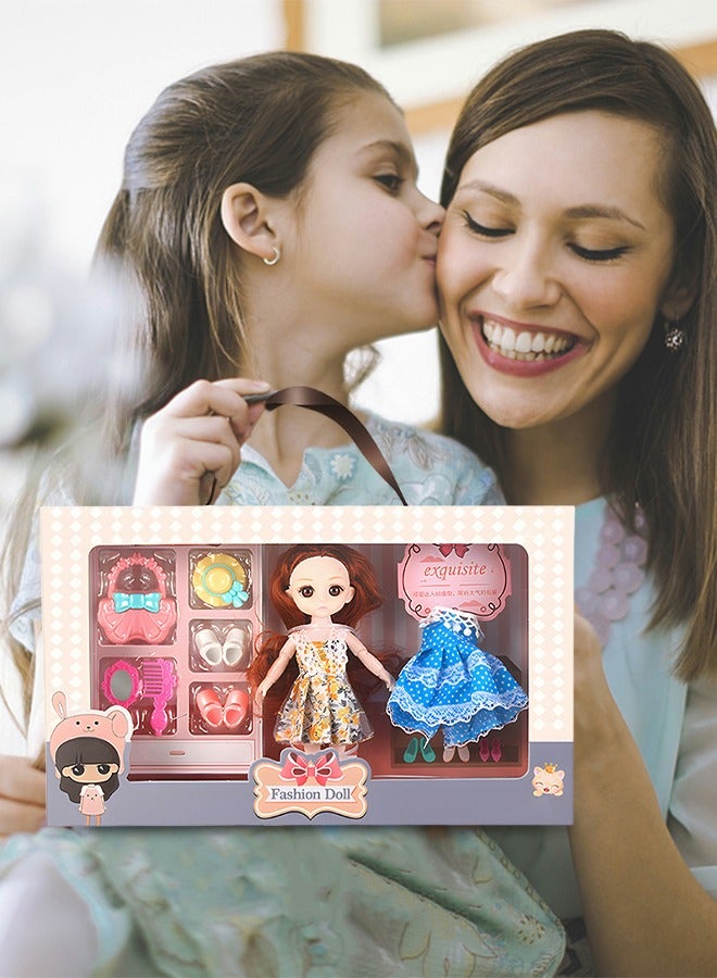 GROIC Fashion Doll Little  Girl Doll Set, Doll Clothes and Accessories Fashion Clothes Sets, Including Wardrobe, Dress, Shoes, bag, hat and Other Accessories - Image 5