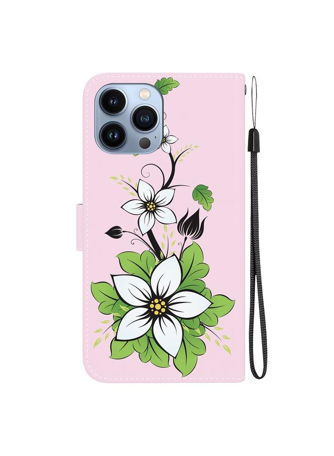 S-TOP Case For iPhone 14 Pro Crystal Texture Colored Drawing Leather Phone Case - Image 3