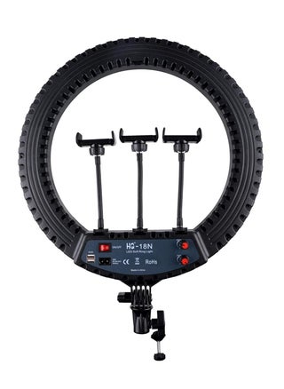 HQ-18N LED Ring Light For Vlogging Photography And Video Shooting With Remote Control Phone Clamp And  Tripod Mount - pzsku/ZFFD464D8134321948B0EZ/45/_/1737400848/f5d7081e-6d46-477d-9d1e-1c821b38743f