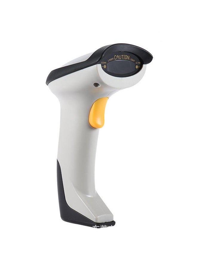 NIBEMINENT Automatic Wireless Handheld Barcode Scanner White  - Image 1